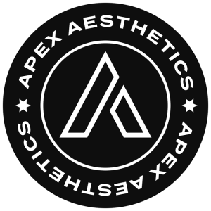 Circular badge version of the Apex Aesthetics logo.