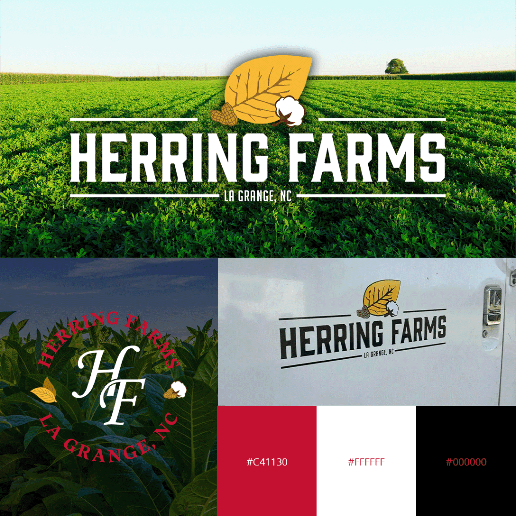 Herring Farms logo designed by Apex Aesthetics.