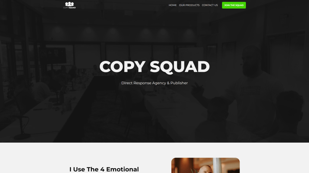 Copy Squad Website Preview